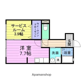 ルームパルA棟【103号室】の間取り