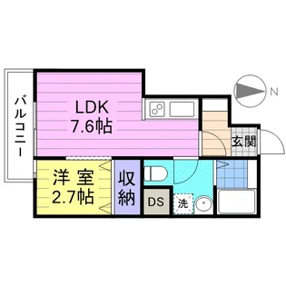 メリディアン白鳥【304号室】の間取り