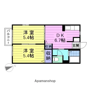 アルカディアⅠ【201号室】の間取り