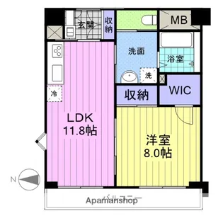 アイ・フローラル中野【406号室】の間取り