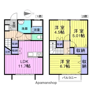 ブロッサムハイツⅡ【1階】の間取り
