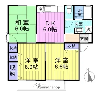 MKハイツC棟【2階】の間取り