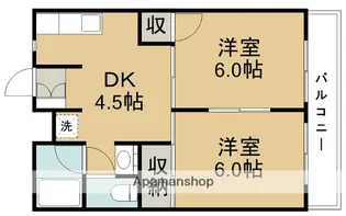 ファミール木ノ下【2階】の間取り