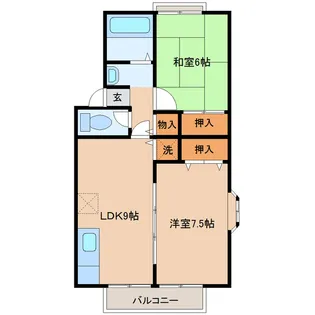 アイランドハイツA【1階】の間取り