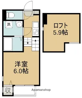 アンバーコート原町【2階】の間取り