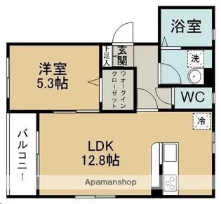プレジール新田【302号室】の間取り