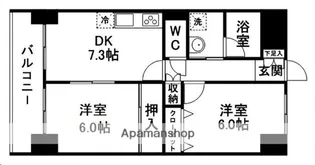 上杉八番館【203号室】の間取り
