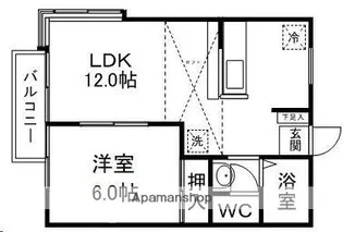 シャンドーレ壱番館【202号室】の間取り