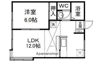 シャンドーレ壱番館【101号室】の間取り