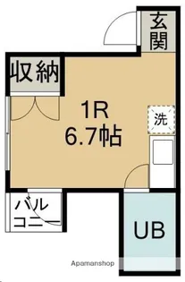1Rの間取り画像