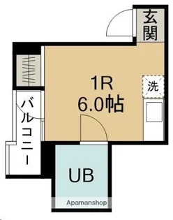 1Rの間取り画像