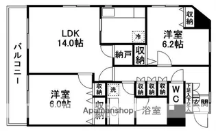 アクアコート【1階】の間取り