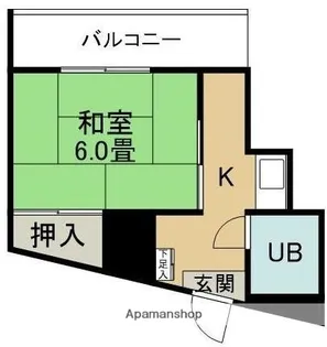 ワンセルフマンション【406号室】の間取り