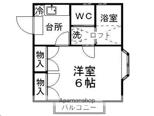 ベルトピア仙台6【102号室】の間取り