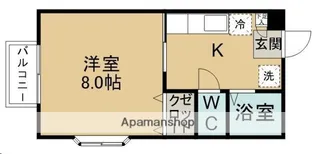 メゾンウィスティリア【103号室】の間取り