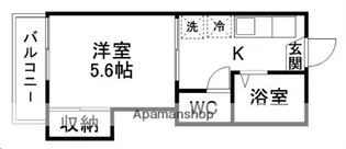 ドミール青葉【203号室】の間取り