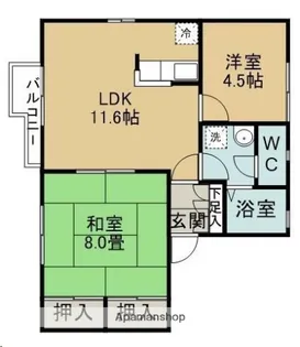 フレグランス柳生D棟【2階】の間取り
