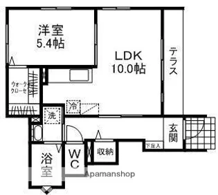 ピュアクレスト【101号室】の間取り