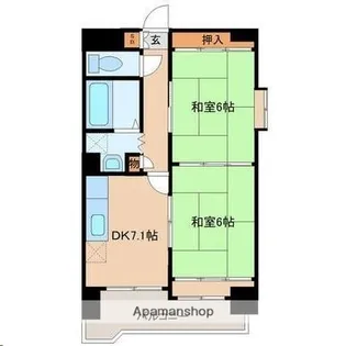ベルソーレ木ノ下【1201号室】の間取り