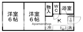 ハウスグランデ【102号室】の間取り