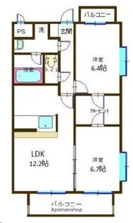 ハバードリーム6番館【6階】の間取り