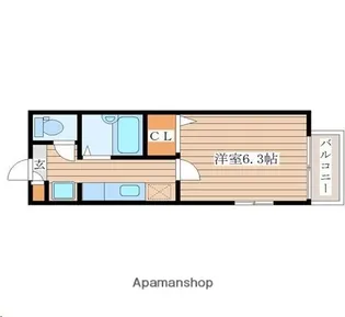 宮城県仙台市青葉区台原7丁目【アパート】の間取り