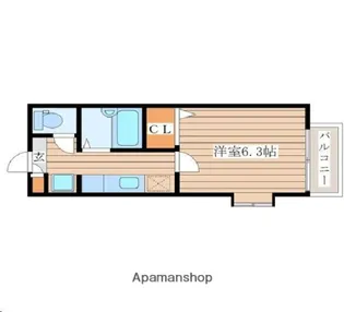 宮城県仙台市青葉区台原7丁目【アパート】の間取り