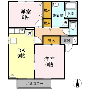クレセントガーデン Ⅰ【101号室】の間取り