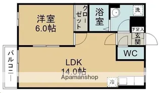 ブッシュクローバー【101号室】の間取り