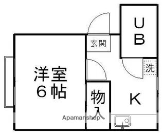 メゾンドゥベルヴュ【202号室】の間取り