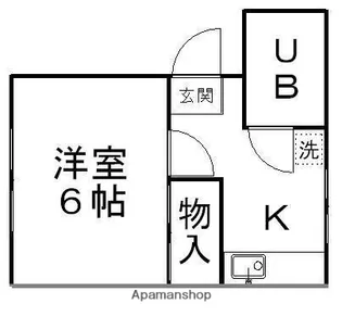 メゾンドゥベルヴュ【102号室】の間取り