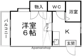 1Kの間取り画像