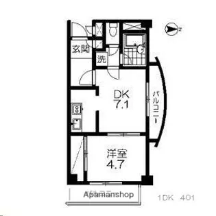 ロイヤルヒルズ柳生Ⅱ【4階】の間取り