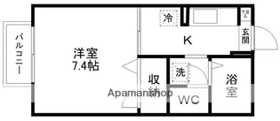 ビューテラス【201号室】の間取り