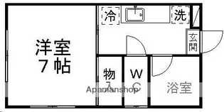 コーポ一栗【105号室】の間取り