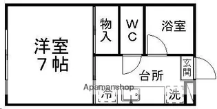 コーポ一栗【103号室】の間取り