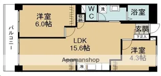 ピースフル東仙台【3階】の間取り
