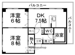 ピースフル新寺【302号室】の間取り