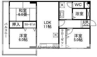 ワイズリーレジデンスXI【310号室】の間取り