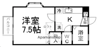 コンチェルト旭ケ丘【205号室】の間取り