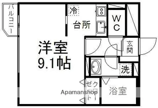 ヴィラコート小田原【202号室】の間取り