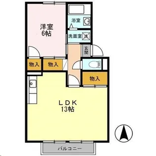 プレジュール翠明【1階】の間取り