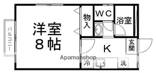 エクシード向山B棟【105号室】の間取り