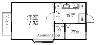 ピースフル東照宮【205号室】の間取り