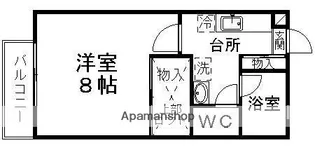 ネストパル八木山【102号室】の間取り