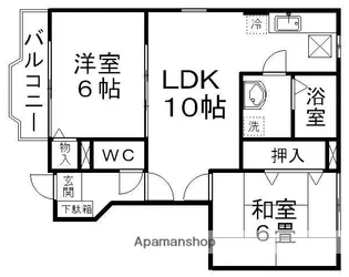 メゾンカサブランカⅡ【101号室】の間取り