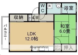 リバースター岩切【203号室】の間取り