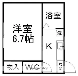 山岸ハイツ【107号室】の間取り