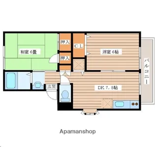 ベルパーク川平Ⅱ番館【2階】の間取り
