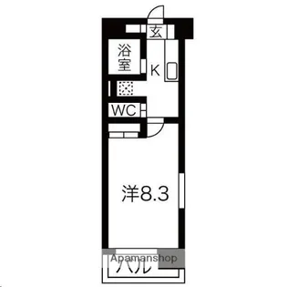 宮城県仙台市青葉区梅田町【マンション】の間取り